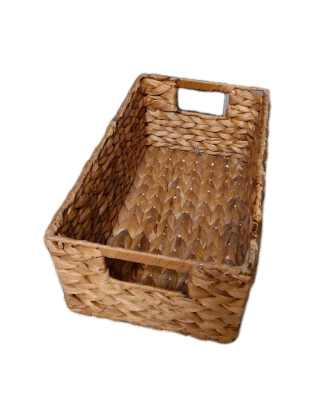 Woven Basket made from Water Hyacinth natural fiber used for its durability 9x14